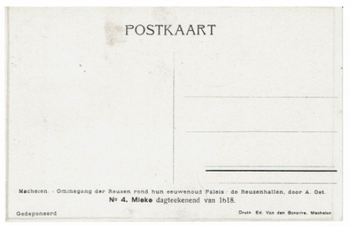 Postkaart van de Mechelse kunstenaar Alfred Ost