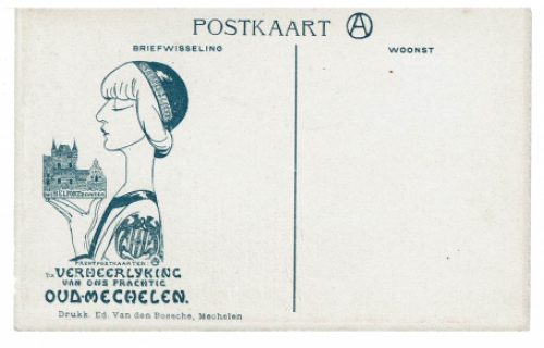 Postkaart van de Mechelse kunstenaar Alfred Ost