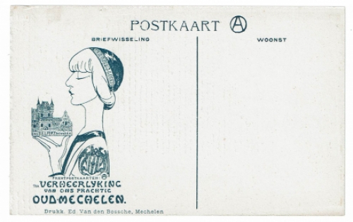Postkaart van de Mechelse kunstenaar Alfred Ost