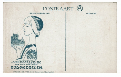 Postkaart van de Mechelse kunstenaar Alfred Ost