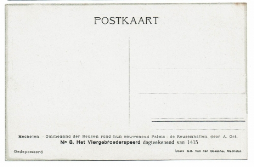 Postkaart van de Mechelse kunstenaar Alfred Ost