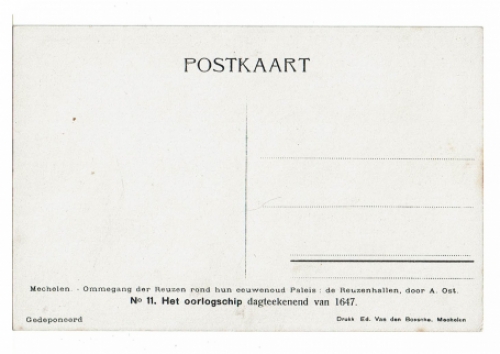 Postkaart van de Mechelse kunstenaar Alfred Ost