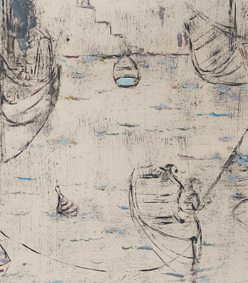 Bootjes in de haven van P. Permeke