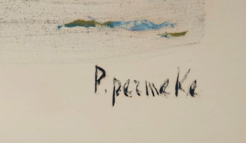 Litho bootjes, opgehoogd met gouache