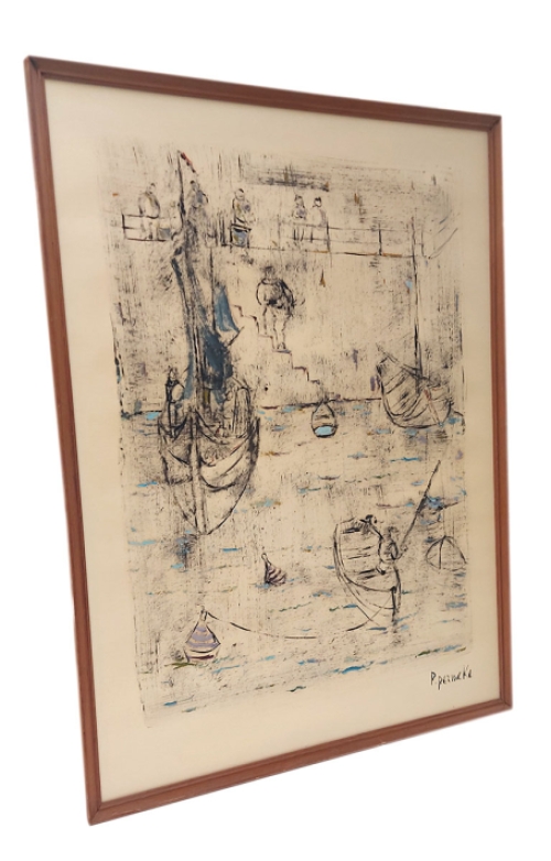 Litho bootjes, opgehoogd met gouache