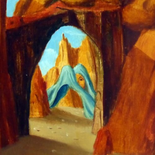 Surrealistisch schilderij van Carl Prévot