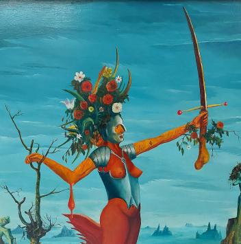 Surrealistisch schilderij door C. Prévot