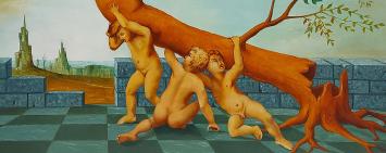 Surrealistisch schilderij door C. Prévot