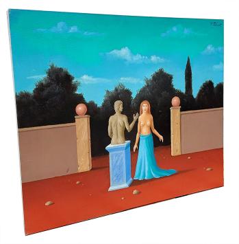 Surrealistisch schilderij van Carl Prévot