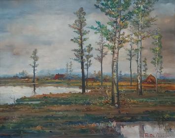 Olieverfschilderij van de Belgische schilder Prosper De Roover