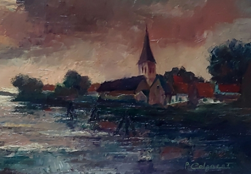 Landschapsschilderij van de Belgische schilder Pros Colpaert