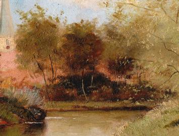 19de -eeuws schilderij van P. De Wit