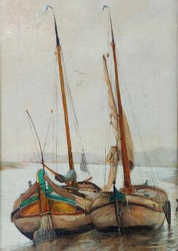 19de -eeuws schilderij van P. De Wit op canvas