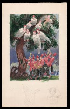 Aquarel van P. Van Den Steen