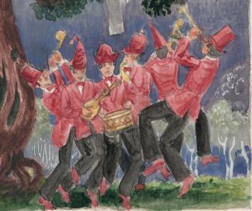 Waterverfschilderij door de Belgische kunstschilder Pascal Van Den Steen