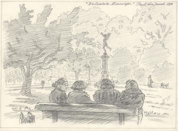 Tekening van de Antwerpse kunstenaar Paul Van Dessel kopen