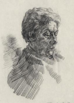 Paul Van Dessel met een kleine tekening uit 1978