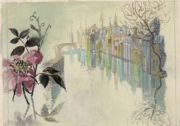 Waterverfschilderij door de Belgische schilder Pascal Van Den Steen