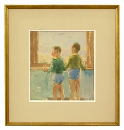 Waterverfschilderijtje van Antoon Luyckx