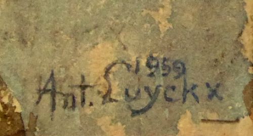Handtekening van de Belgische schilder Antoon Luyckx