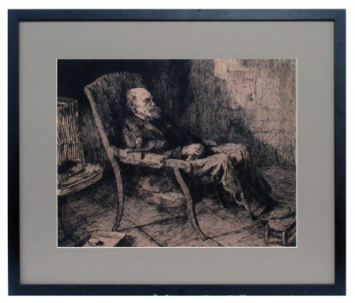 tekening van de Belgische etser François Pycke (Frans)