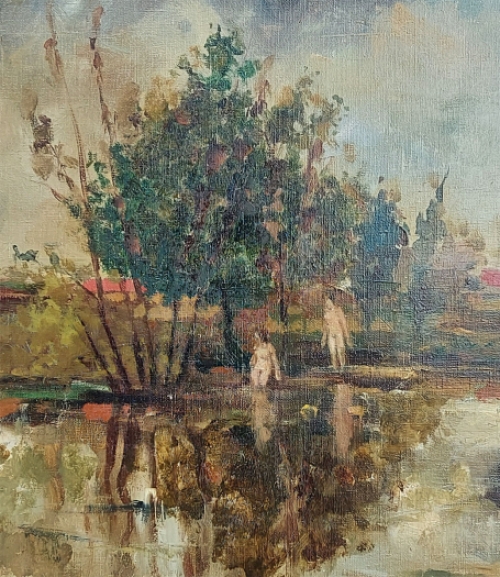 Painting from Victor Quiénen Belgian painter