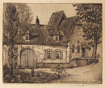 Een ets van Henri Quittelier, Nekkersgat