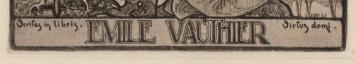 Ex libris Emile Vauthier 1921