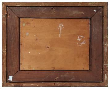 Interieur met Leuvense stoof