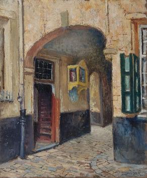 Schilderij door de Belgische kunstenaar Robert Boudry geschilderd