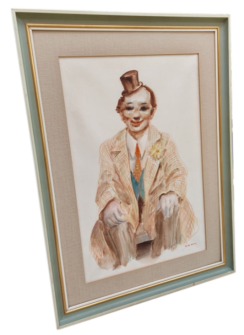 Raphaël De Buck met een aquarel