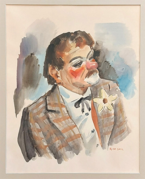 Aquarel van de Belgische kunstenaar Raphaël De Buck of Raf De Buck