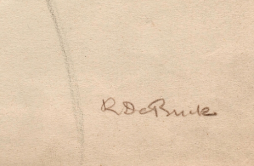 Belgische kunstenaar Raphaël De Buck of Raf De Buck met een naaktstudie