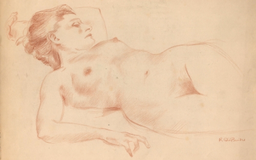 Schets van de Belgische kunstenaar Raphaël De Buck of Raf De Buck