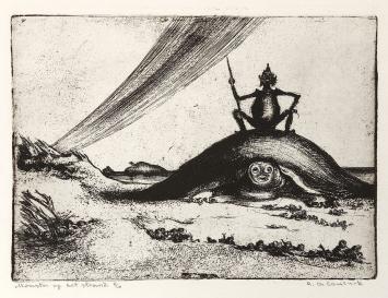 Kunstwerkje van de Belgische etser René De Coninck