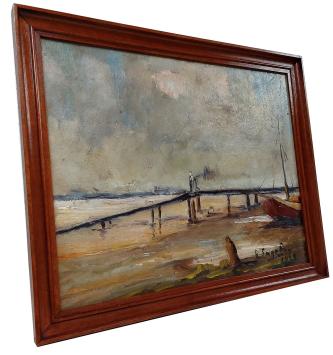 Zicht vanaf Antwerpse Linkeroever 1924 (voor en achterkant)