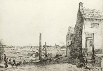 Romain Malfliet met een ets van de Rupelstreek