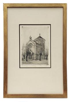 Gesigneerde ets van Romain Malfliet kopen