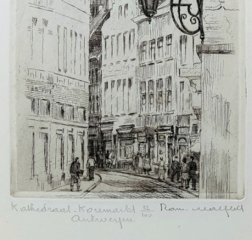 Belgische etser en tekenaar Romain Malfliet