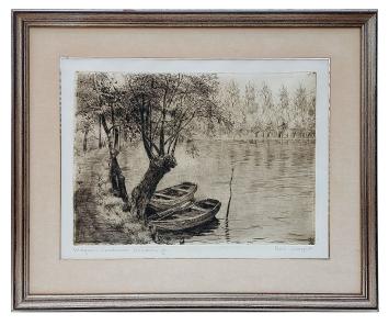 Gesigneerde ets van Romain Malfliet kopen