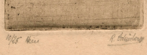 Rodolphe Schönberg met een ets