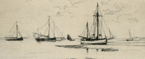 Rodolphe Schönberg met een oude ets in uitstekende staat