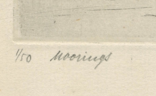 Moorings van de kunstenaar R.  Schönberg