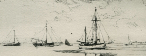 Rodolphe Schönberg met een oude ets in uitstekende staat