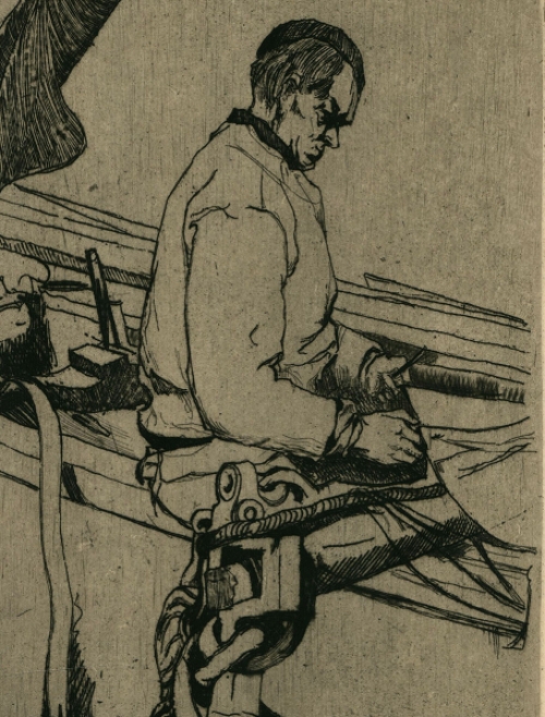 Rodolphe Schönberg met een ets