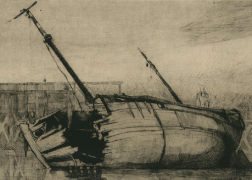 Rodolphe Schönberg met een ets