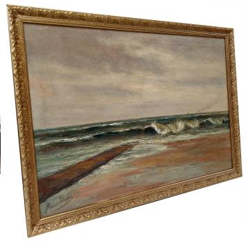 De Noordzee aan de Vlaamsche kust (Duinbergen)