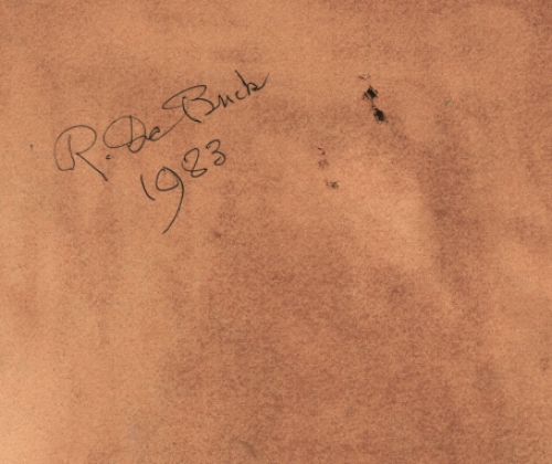 Schilderijtje van R De Buck uit 1983