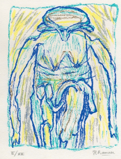 Silkscreen van de Nederlandse kunstenares Hanny (Hannie) Ramaer