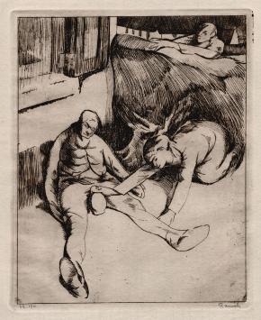 Ramah Belgische etser met een ets